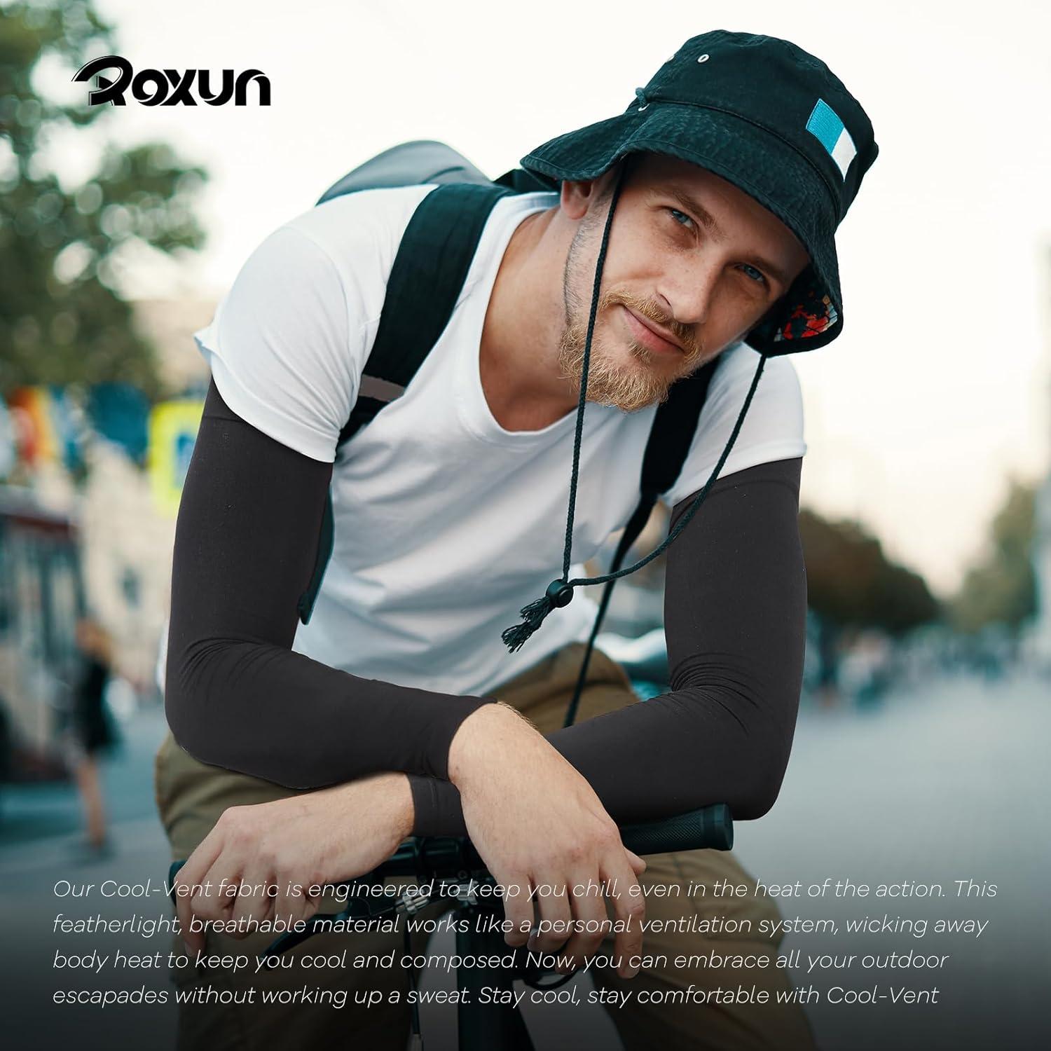 imageArm Sleeves Cooling UV Sun Protection Sports Compression for MenWomen4 Pairs  4 White