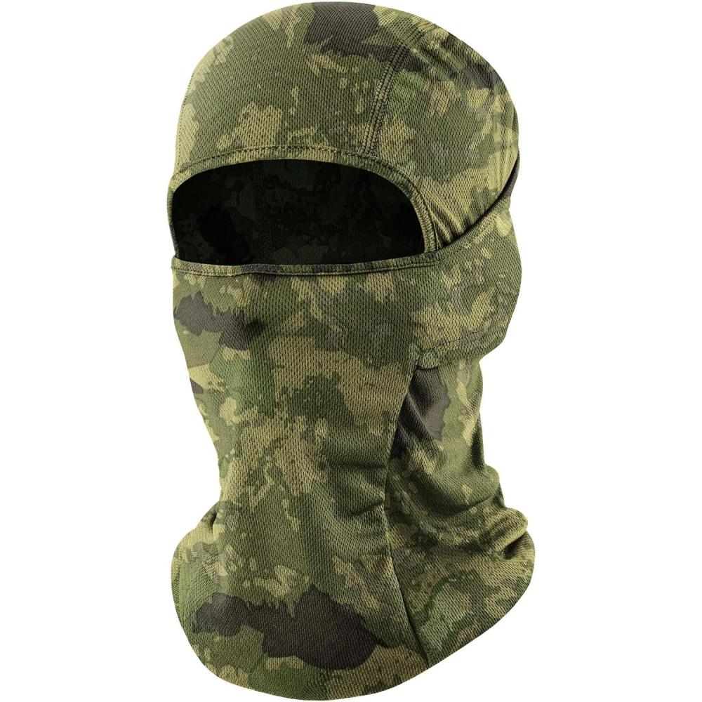 imageSki Mask Balaclava Shiesty Motorcycle Football Windproof UV Protector Cooling for MenWomenGreen Camo