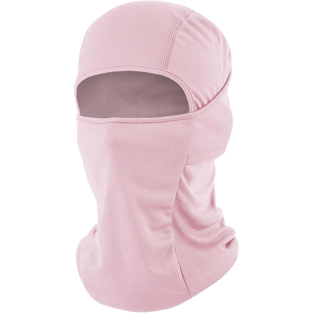 imageSki Mask Balaclava Shiesty Motorcycle Football Windproof UV Protector Cooling for MenWomenLight Pink