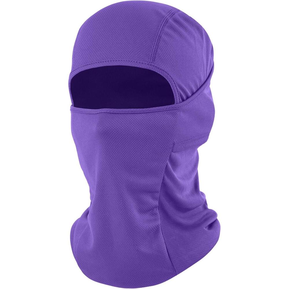 imageSki Mask Balaclava Shiesty Motorcycle Football Windproof UV Protector Cooling for MenWomenPurple
