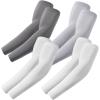 4 Pairs - 2 White+dark Gray+light Gray
