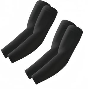 Arm Sleeves, Cooling UV Sun Protection Sports Compression for Men/Women(2 Pairs – 2 Black)