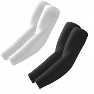 Arm Sleeves, Cooling UV Sun Protection Sports Compression for Men/Women(2 Pairs – Black+white)