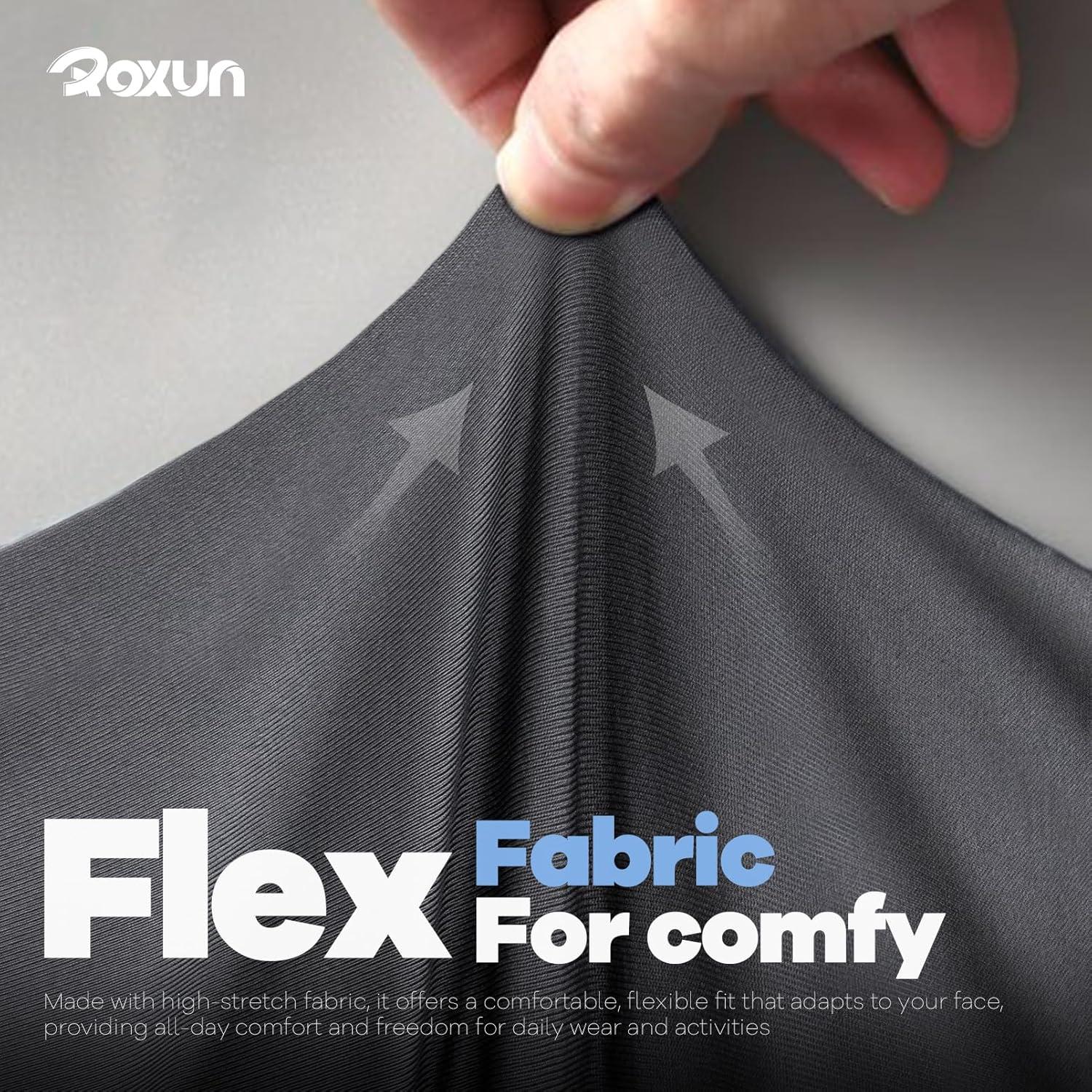 image4 Pack Neck Gaiter Cooling Breathable Face Mask UV Protection Scarf Hiking Bandana for MenWomenBlackwhitenavyarmy Green