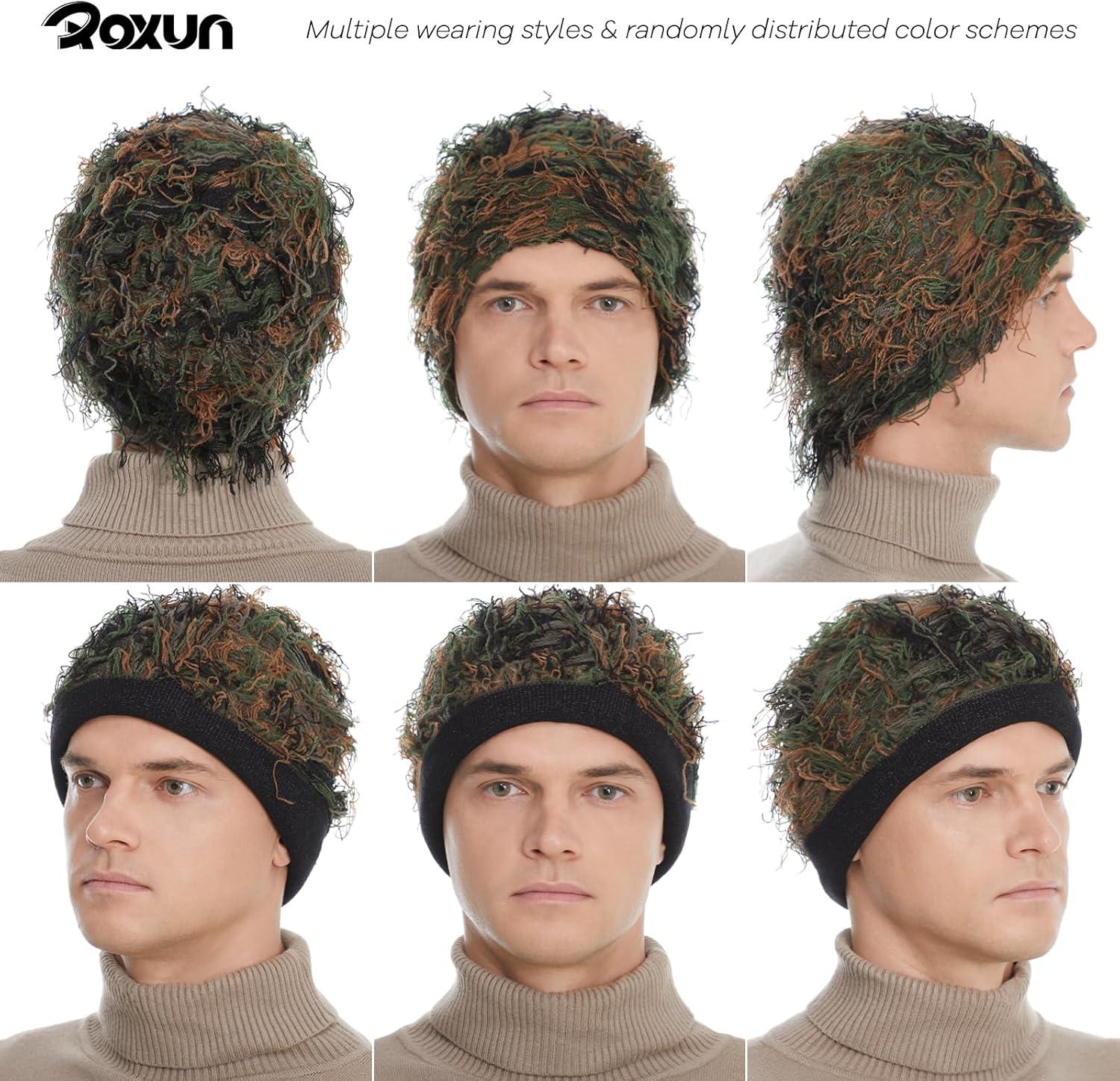 imageDistressed Beanie Fuzzy Shiesty Yeat Warm One Size for Men Women Winter Fashion Knit CapArmy Green Mixed