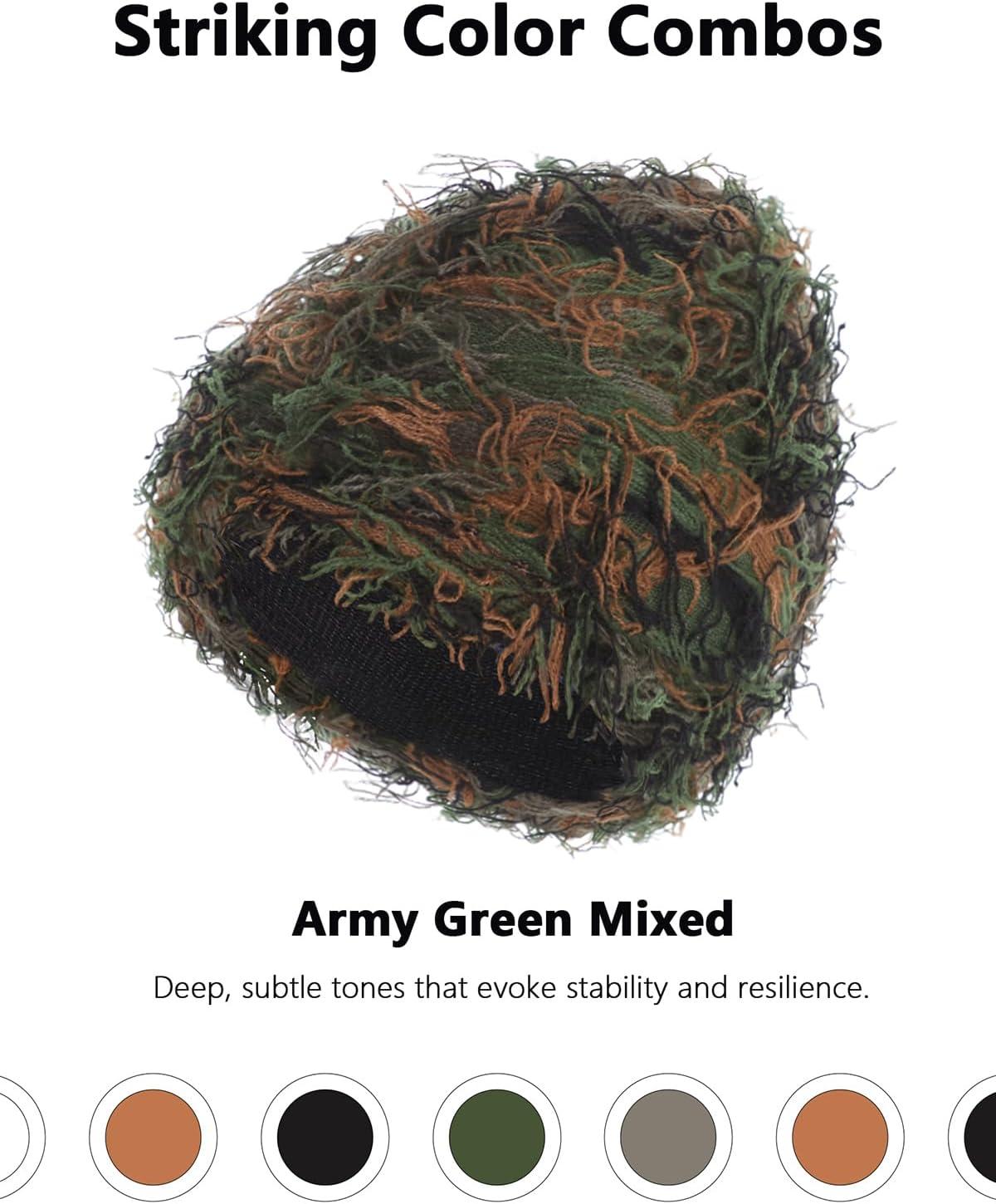 imageDistressed Beanie Fuzzy Shiesty Yeat Warm One Size for Men Women Winter Fashion Knit CapArmy Green Mixed