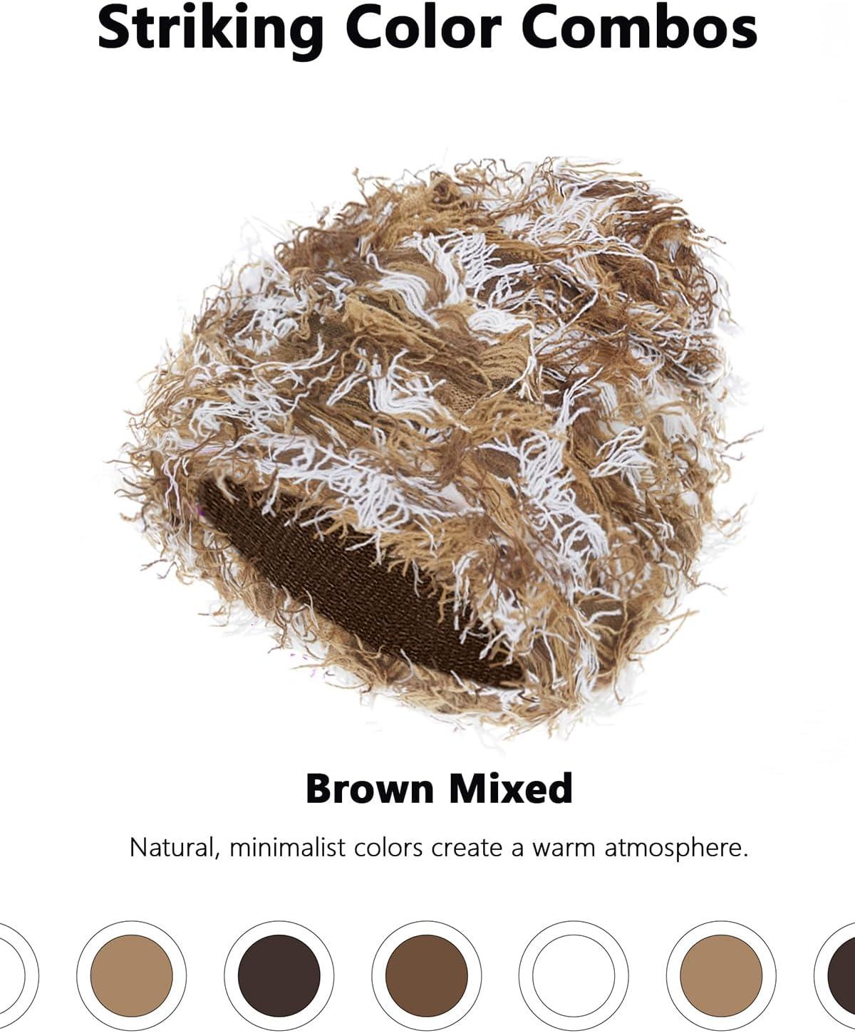 imageDistressed Beanie Fuzzy Shiesty Yeat Warm One Size for Men Women Winter Fashion Knit CapBrown Mixed