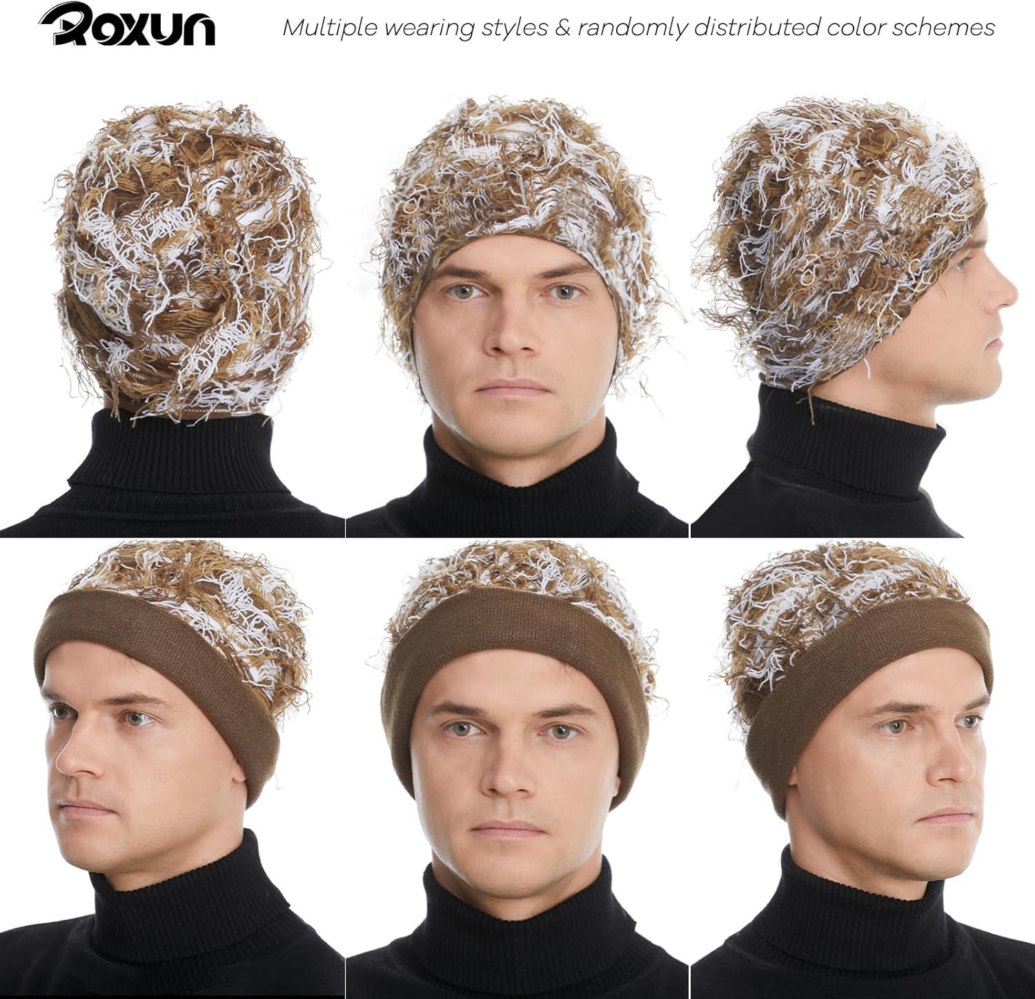 imageDistressed Beanie Fuzzy Shiesty Yeat Warm One Size for Men Women Winter Fashion Knit CapBrown Mixed