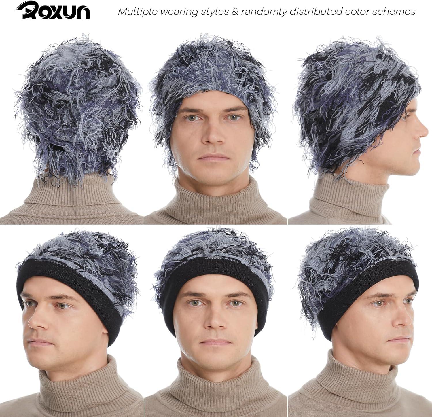 imageDistressed Beanie Fuzzy Shiesty Yeat Warm One Size for Men Women Winter Fashion Knit CapGray Mixed