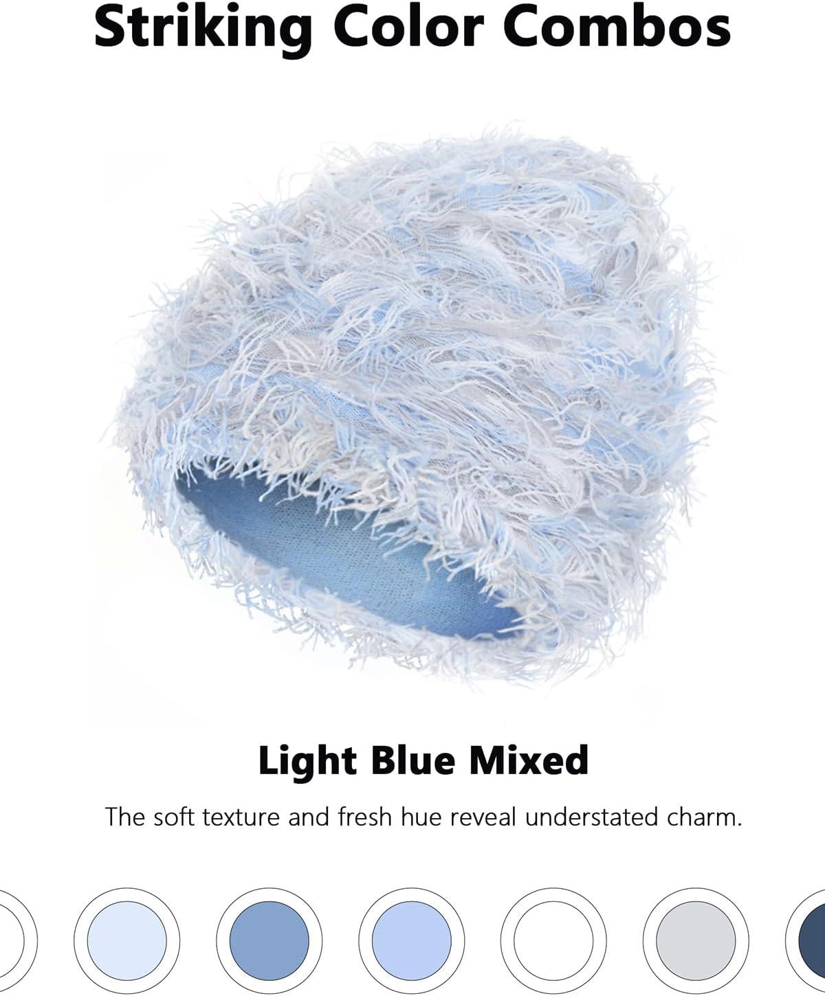 imageDistressed Beanie Fuzzy Shiesty Yeat Warm One Size for Men Women Winter Fashion Knit CapLight Blue Mixed