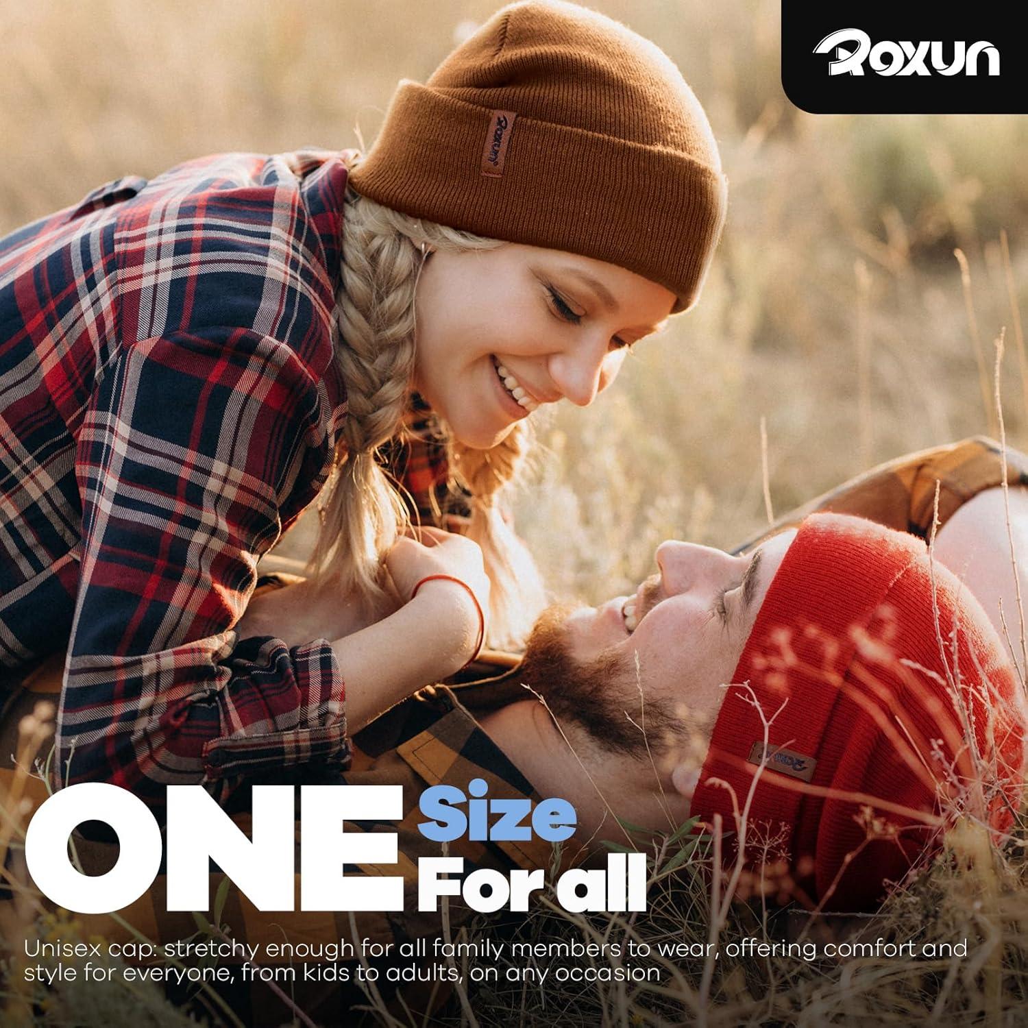 imageKnit Cuffed Beanie for MenWomen Soft Warm Winter Hat Unisex Stocking CapDark Green