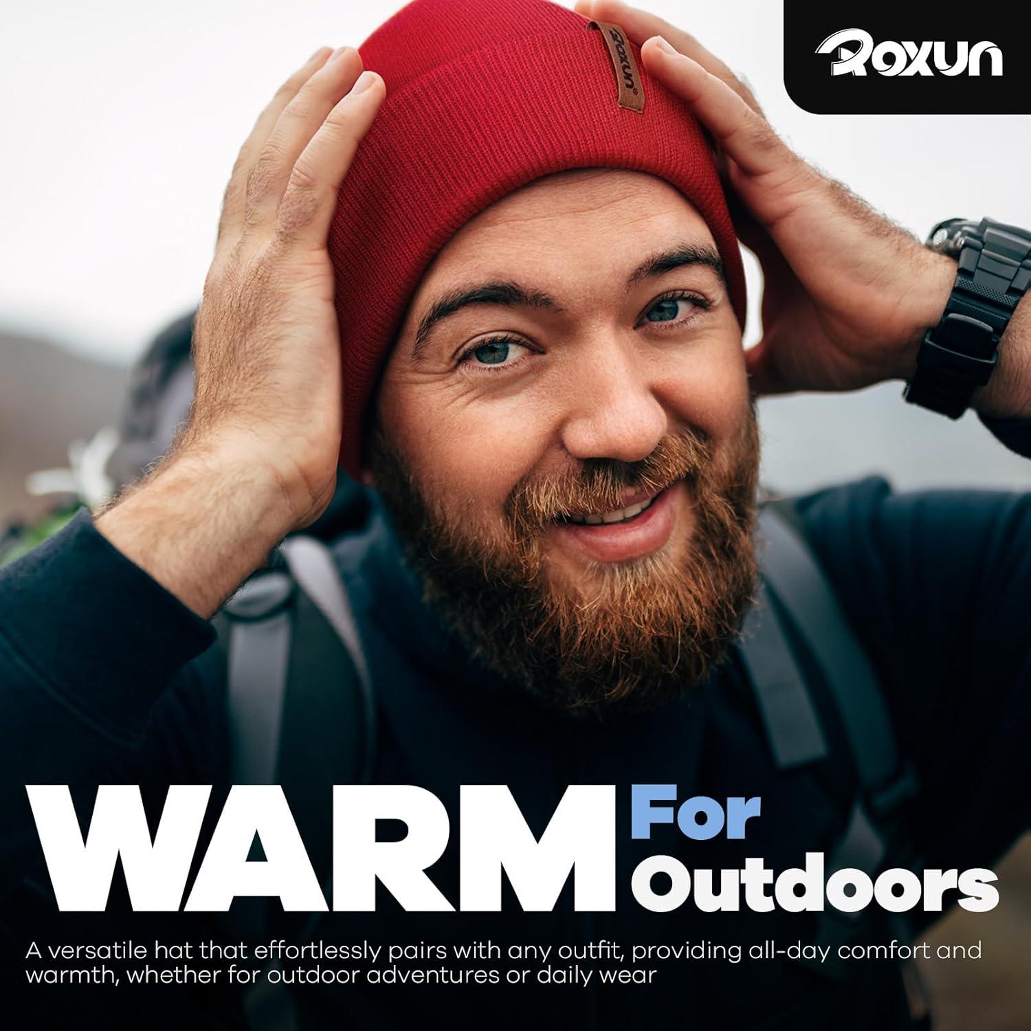 imageKnit Cuffed Beanie for MenWomen Soft Warm Winter Hat Unisex Stocking CapLight Pink