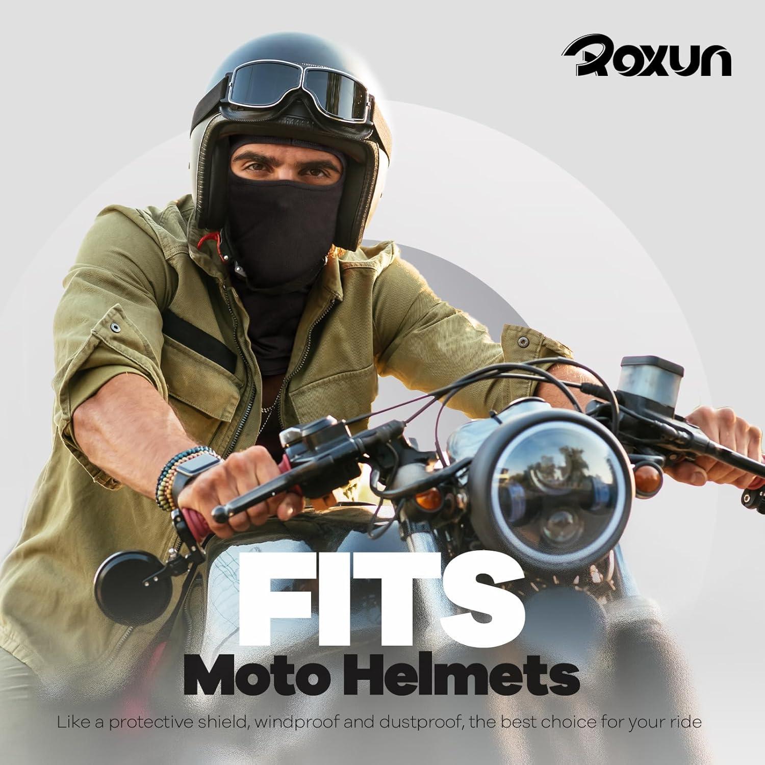 imageSki Mask Balaclava Shiesty 2 Pack Neck Gaiter Motorcycle UV Protector Cooling for MenWomenBlackpurple