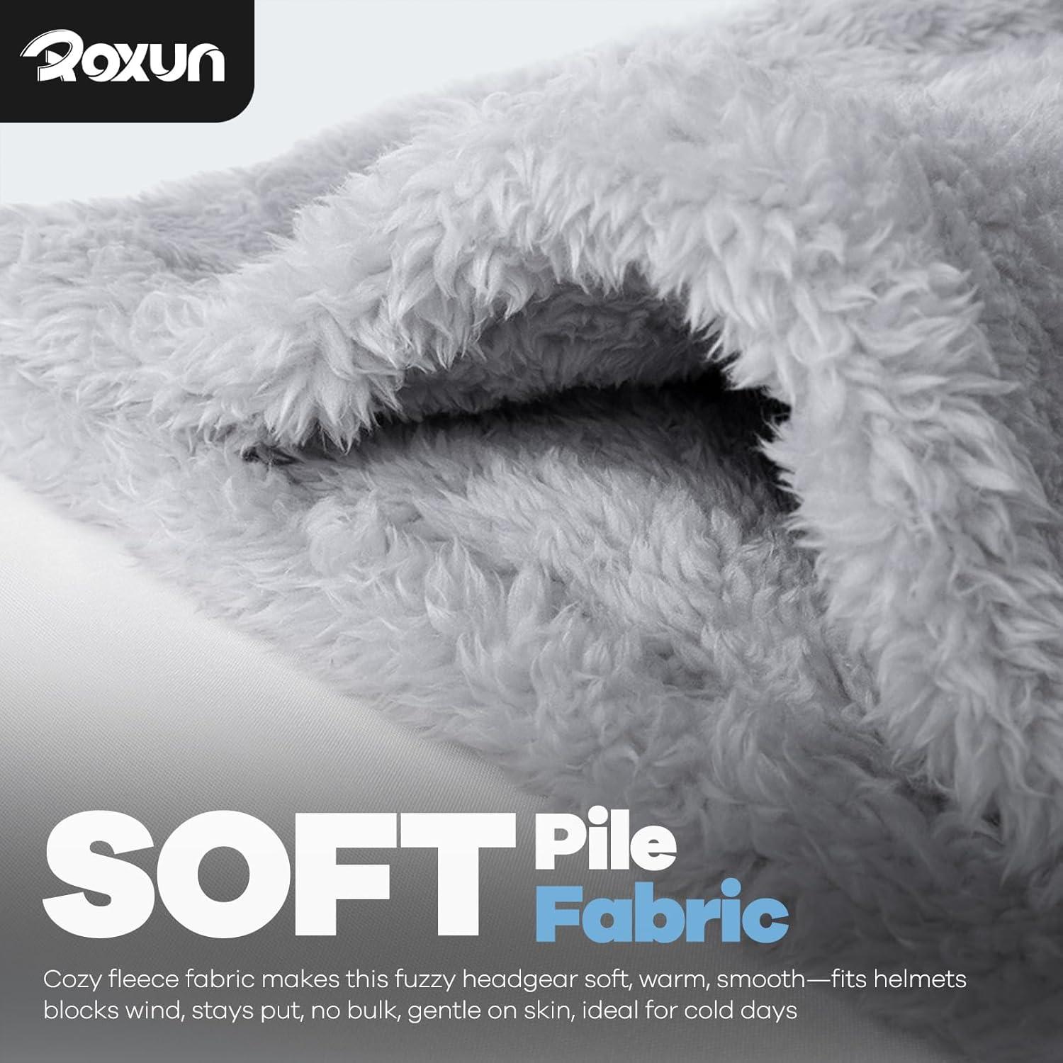 imageSki Mask Fleece Balaclava Windproof Face Mask Winter Warm Neck Cover Helmet Hood for Men WomenPowder Blue