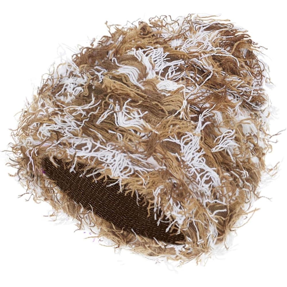 imageDistressed Beanie Fuzzy Shiesty Yeat Warm One Size for Men Women Winter Fashion Knit CapBrown Mixed