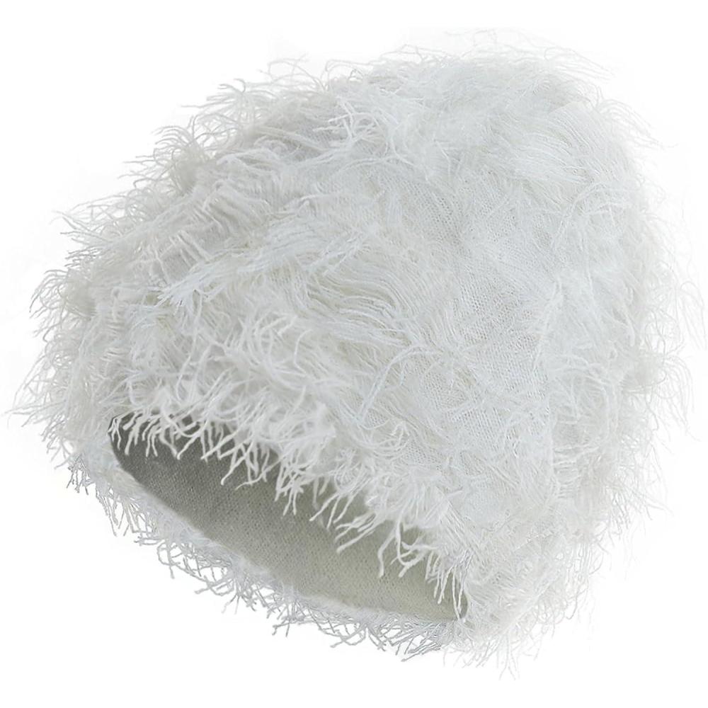 imageDistressed Beanie Fuzzy Shiesty Yeat Warm One Size for Men Women Winter Fashion Knit CapOffwhite