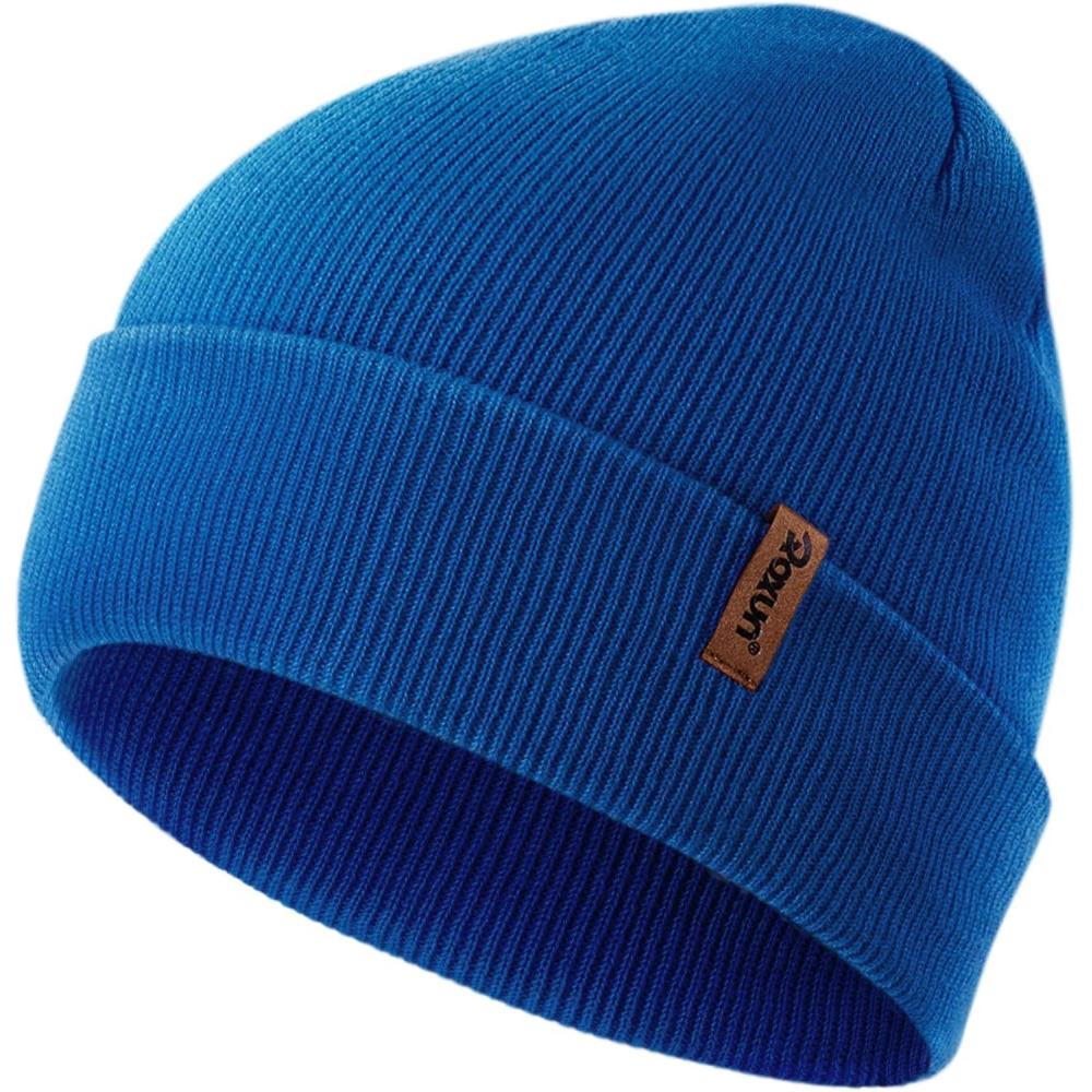imageKnit Cuffed Beanie for MenWomen Soft Warm Winter Hat Unisex Stocking CapIndigo