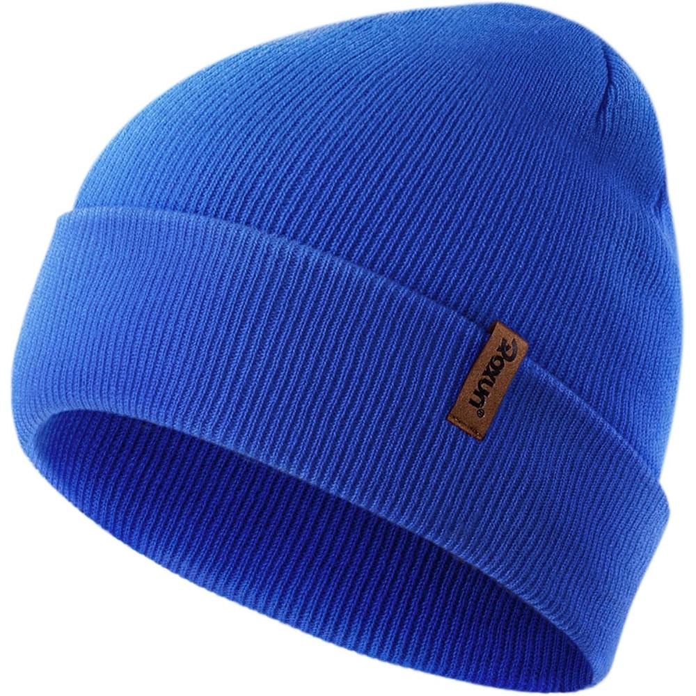 imageKnit Cuffed Beanie for MenWomen Soft Warm Winter Hat Unisex Stocking CapRoyal Blue