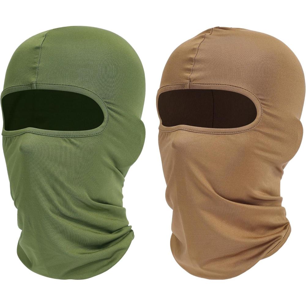 imageSki Mask Balaclava Shiesty 2 Pack Neck Gaiter Motorcycle UV Protector Cooling for MenWomenArmy Greensand