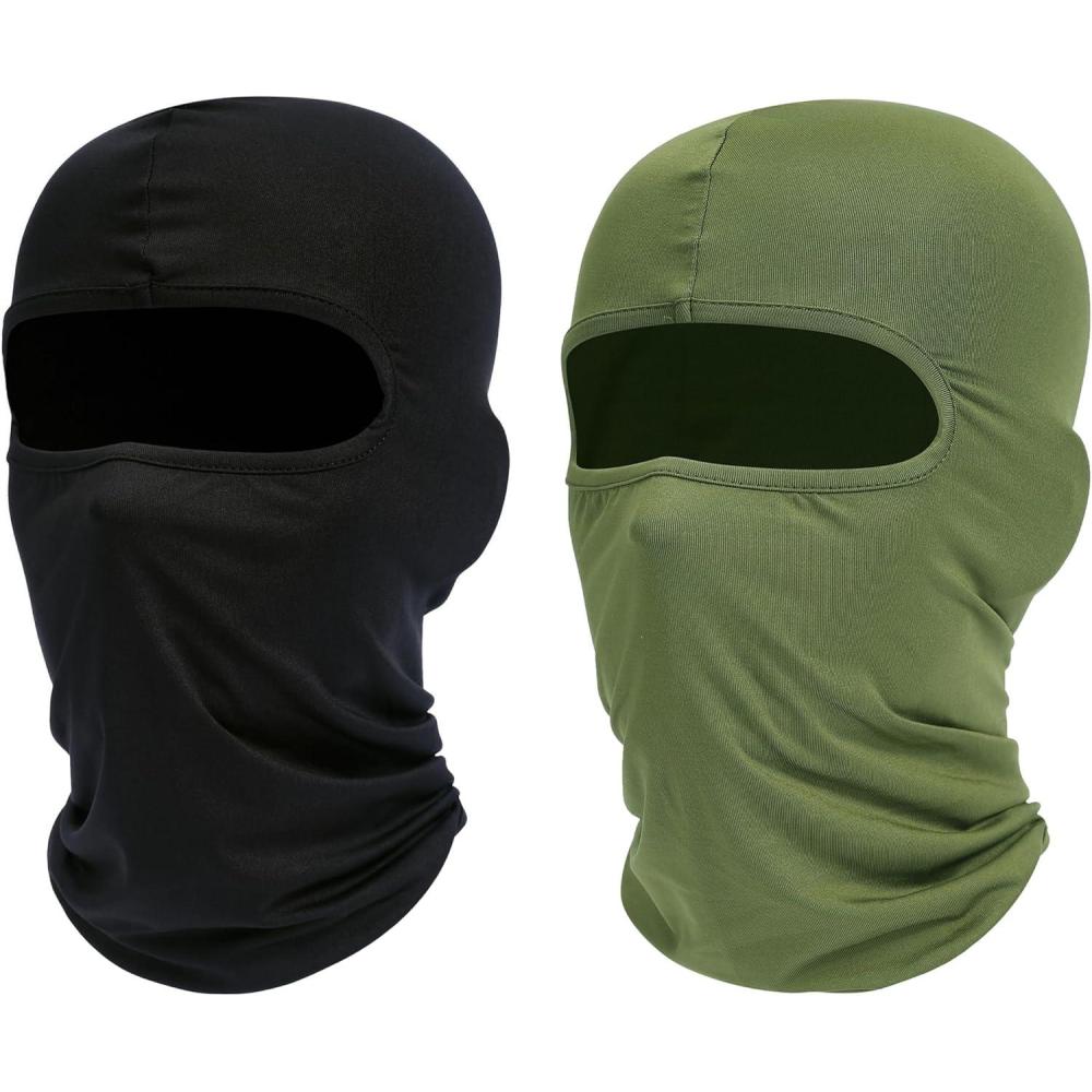 imageSki Mask Balaclava Shiesty 2 Pack Neck Gaiter Motorcycle UV Protector Cooling for MenWomenBlackarmy Green