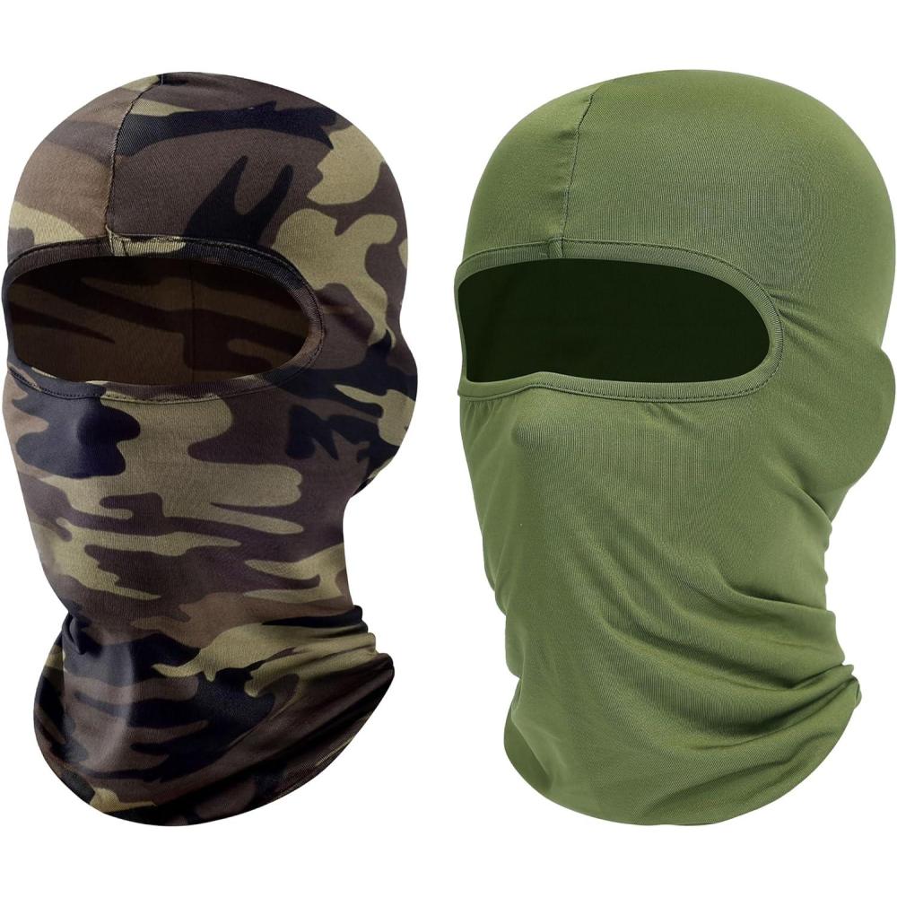 imageSki Mask Balaclava Shiesty 2 Pack Neck Gaiter Motorcycle UV Protector Cooling for MenWomenCamoarmy Green