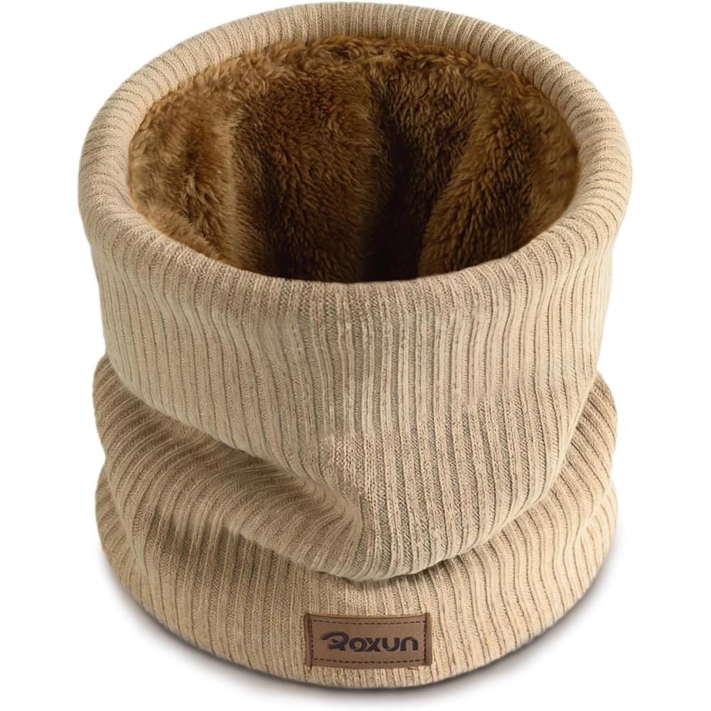 imageWinter Neck Gaiter Neck Warmer Cover Ski Gaiters for MenWomen Fleece Thick Elegant StylishKhaki