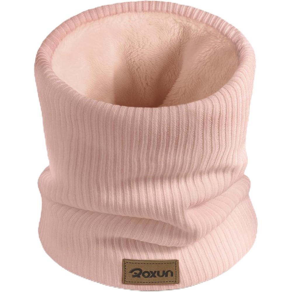 imageWinter Neck Gaiter Neck Warmer Cover Ski Gaiters for MenWomen Fleece Thick Elegant StylishPink