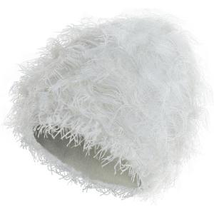 Distressed Beanie, Fuzzy Shiesty Yeat Warm One Size for Men Women Winter Fashion Knit Cap(Off-white)
