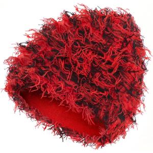 Distressed Beanie, Fuzzy Shiesty Yeat Warm One Size for Men Women Winter Fashion Knit Cap(Red Mixed)