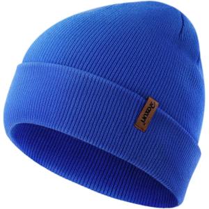 Knit Cuffed Beanie for Men/Women, Soft Warm Winter Hat Unisex Stocking Cap(Royal Blue)