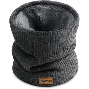Winter Neck Gaiter, Neck Warmer Cover Ski Gaiters for Men/Women Fleece Thick Elegant Stylish(Dark Gray)