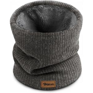 Winter Neck Gaiter, Neck Warmer Cover Ski Gaiters for Men/Women Fleece Thick Elegant Stylish(Gray)