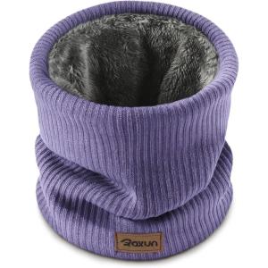 Winter Neck Gaiter, Neck Warmer Cover Ski Gaiters for Men/Women Fleece Thick Elegant Stylish(Lavender)