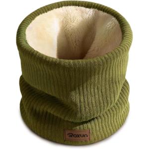 Winter Neck Gaiter, Neck Warmer Cover Ski Gaiters for Men/Women Fleece Thick Elegant Stylish(Moss Green)