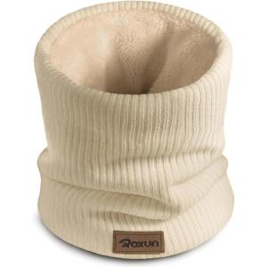 Winter Neck Gaiter, Neck Warmer Cover Ski Gaiters for Men/Women Fleece Thick Elegant Stylish(Oatmeal)