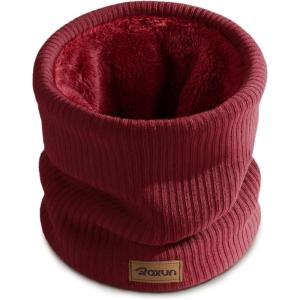 Winter Neck Gaiter, Neck Warmer Cover Ski Gaiters for Men/Women Fleece Thick Elegant Stylish(Wine Red)