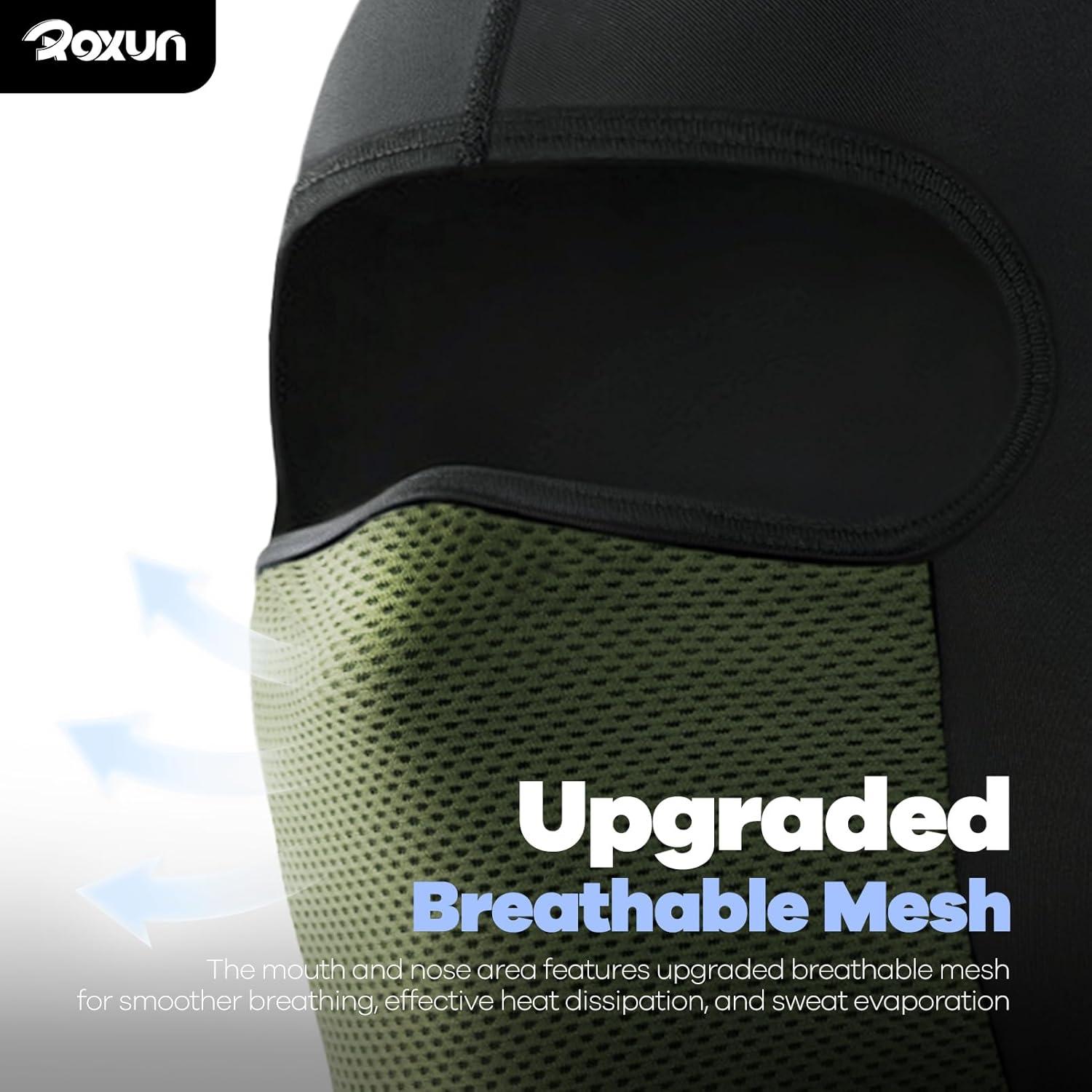 image:imageBalaclava Cycling Face Mask Summer Cooling Ice Silk Mesh Moto Sun Protection Ski for Men WomenArmy Green