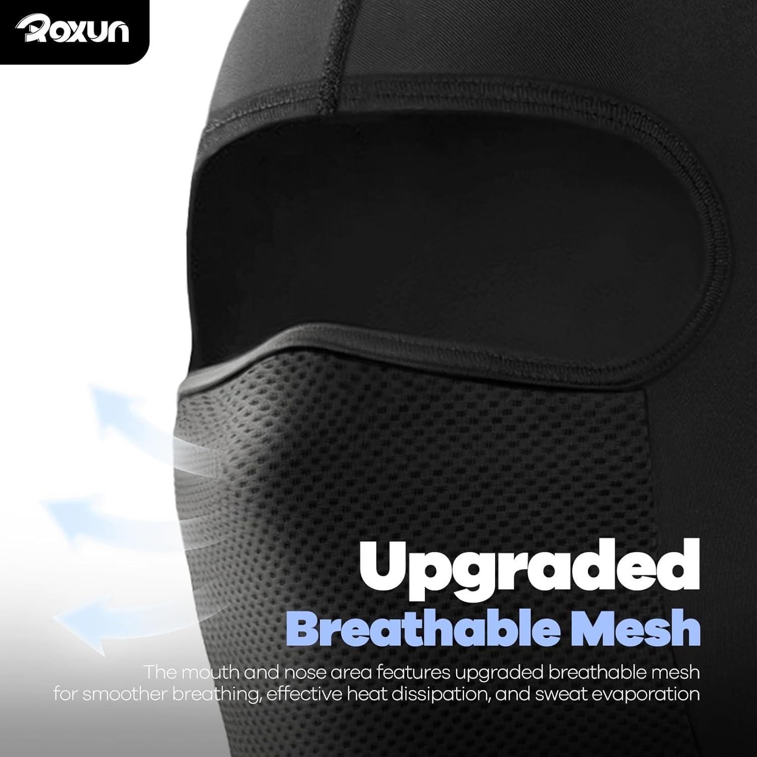 image:imageBalaclava Cycling Face Mask Summer Cooling Ice Silk Mesh Moto Sun Protection Ski for Men WomenBlack