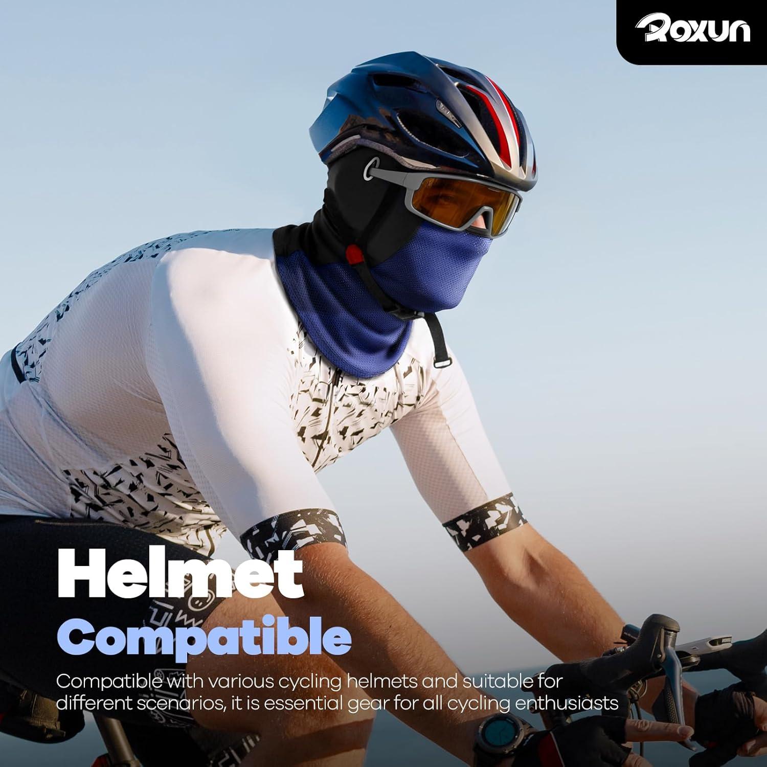 image:imageBalaclava Cycling Face Mask Summer Cooling Ice Silk Mesh Moto Sun Protection Ski for Men WomenGray