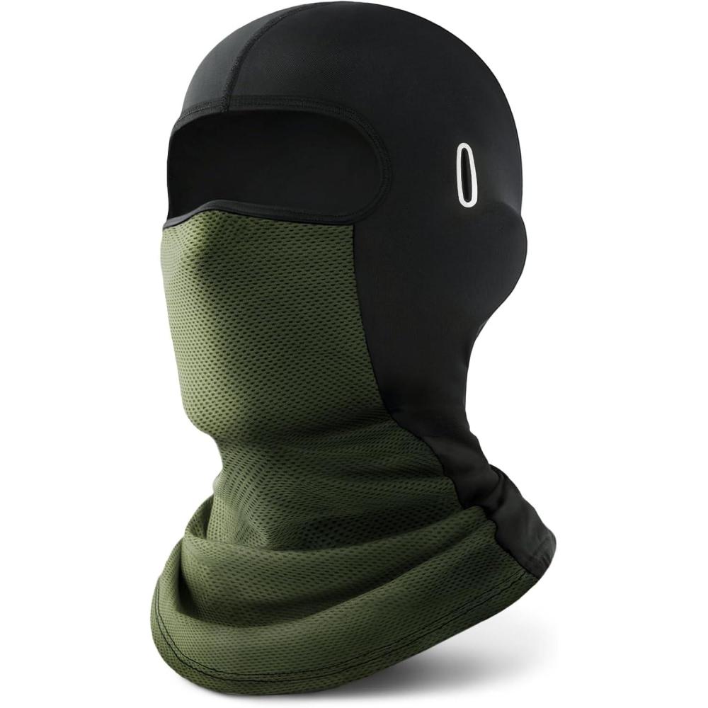 image:imageBalaclava Cycling Face Mask Summer Cooling Ice Silk Mesh Moto Sun Protection Ski for Men WomenArmy Green