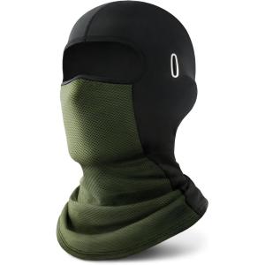 Balaclava Cycling Face Mask, Summer Cooling Ice Silk Mesh Moto Sun Protection Ski for Men Women(Army Green)