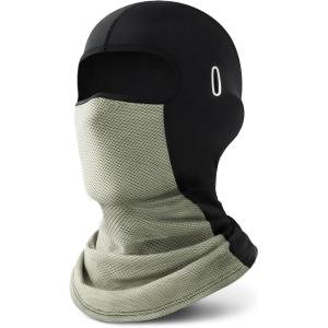 Balaclava Cycling Face Mask, Summer Cooling Ice Silk Mesh Moto Sun Protection Ski for Men Women(Gray)