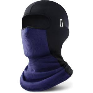 Balaclava Cycling Face Mask, Summer Cooling Ice Silk Mesh Moto Sun Protection Ski for Men Women(Navy)