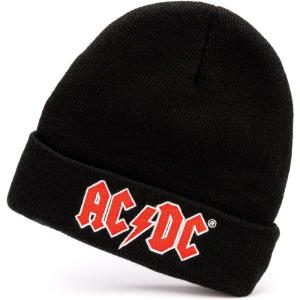 AC/DC Bonnet Bonnet Unisexe Hommes Femmes Chapeau de Bande Laine tricotée Noir Taille Unique