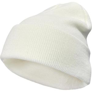 V043 Bonnet d&rsquo;hiver en tricot pour homme et femme Bonnet d&rsquo;hiver Bonnet de sport Bonnet de sport en tricot thermique doux respirant classique unisexe(43 Blanc)