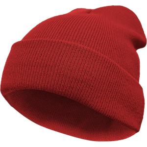 V043 Bonnet d&rsquo;hiver en tricot pour homme et femme Bonnet d&rsquo;hiver Bonnet de sport Bonnet de sport en tricot thermique doux respirant classique unisexe(43 bordeaux)
