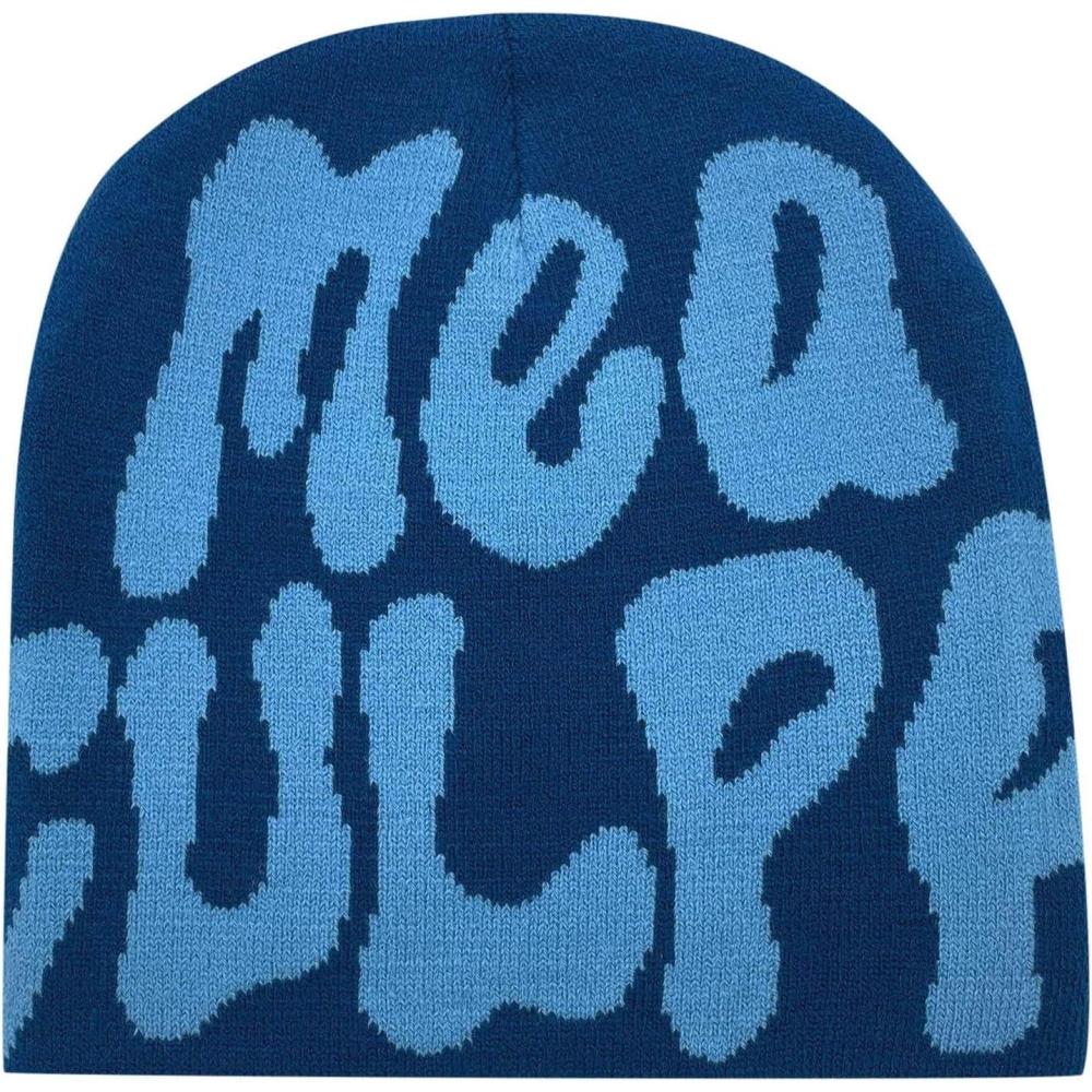 imageBonnet MEA Y2K Bonnet tricot pour Homme et Femme Bonnet Souple et Bonnet en Tricot Unisexe01 bleu fonc