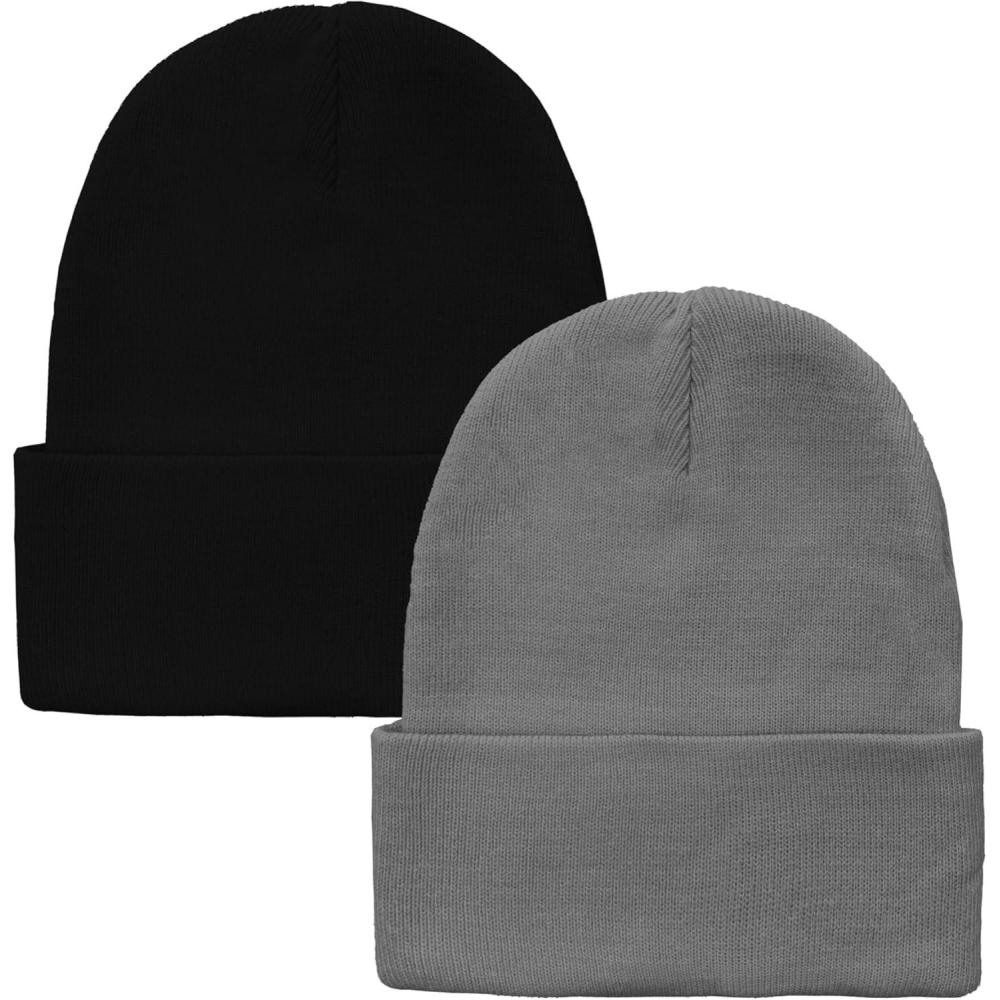 imageZSUN Bonnet en tricot dhiver unisexe multicolore hiver cod 7252Gris noir