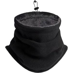 Tour de Cou Homme Femme Cache-Cou Hiver – Écharpe Coupe-vent Ski Élastique, Épais Doux avec Maille et Doublure Polaire, Neck Warmer Respirant pour Moto, Cyclisme, Ski, Randonnée