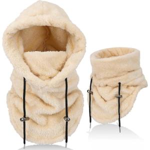 Cagoule d&rsquo;hiver en Polaire Chaud Homme Femme, Masque de Ski Bonnet Multifonction Coupe-Vent Thermique, Chapeau en Polaire avec Cache-Cou, pour Sports de Plein Air Cyclisme Randonnée Course(Kaki)